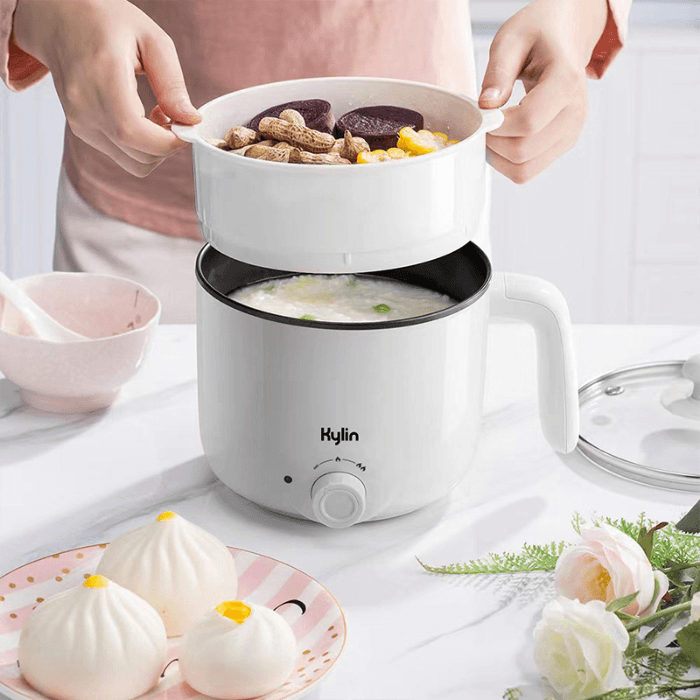 Mini Non-stick Multicooker with Steamer Rack