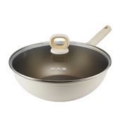 Cooker King White Titanium Wok 30cm