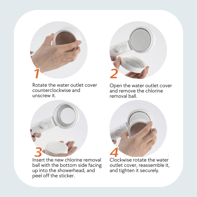 Kylin Home & Bath Shower Head Filter - Chlorine Removal Filter Ceramic Ball 1pcs