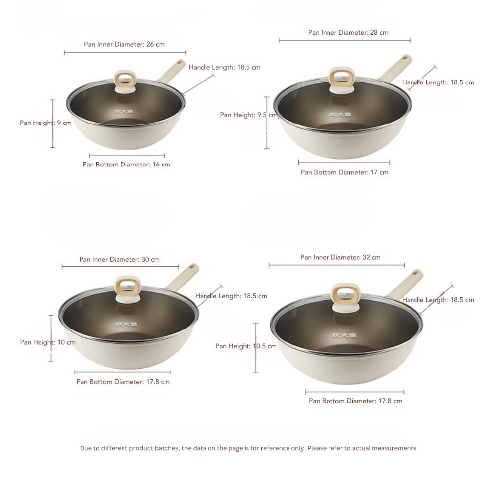 Cooker King White Titanium Wok 28cm