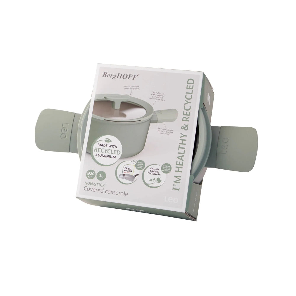BergHOFF Balance Covered Casserole 20cm 3L - Sage
