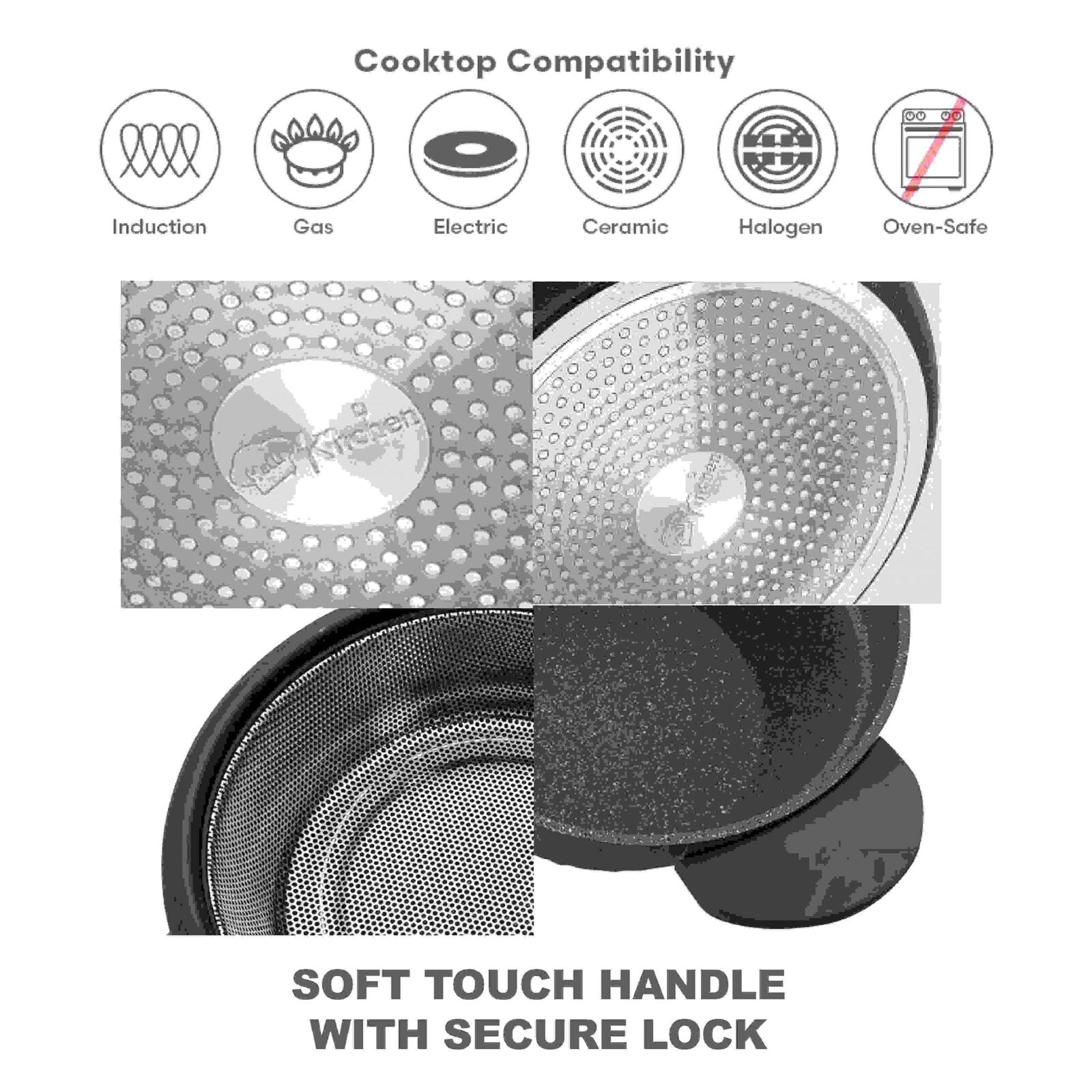 Hello Kitchen Non-stick 24cm Soup Pot (with steamer) 62399S