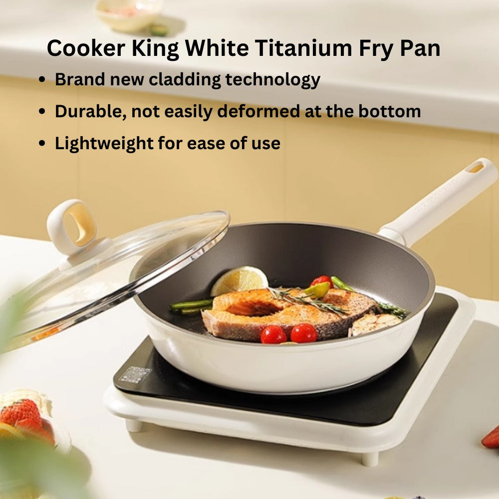 Cooker King White Titanium Fry Pan 26cm