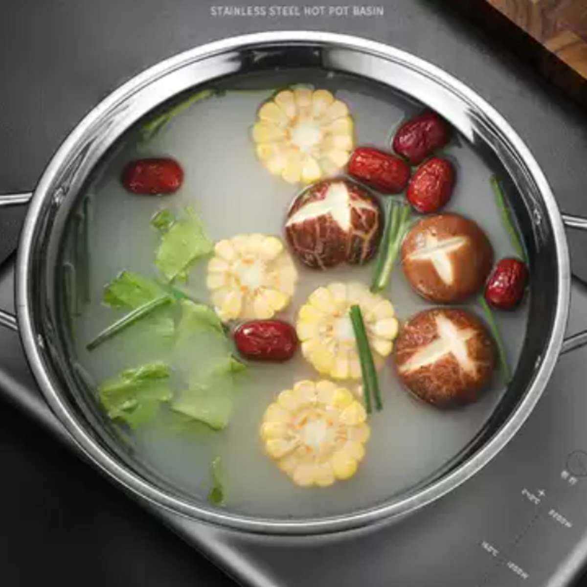 Kylin 304 Stainless Steels Shabu Single American Style Hot Pot Cooking Pot 28cm