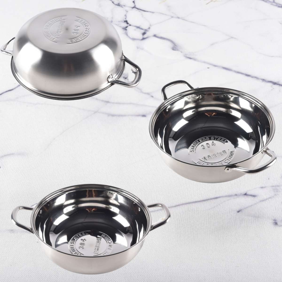 Kylin 304 Stainless Steels Shabu Single American Style Hot Pot Cooking Pot 28cm