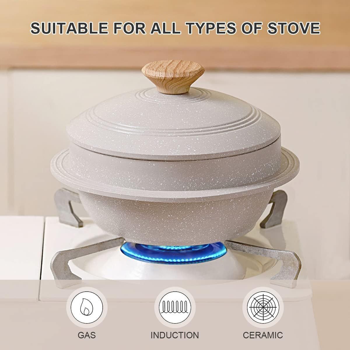 Masker Korean Cooking Bibimbap Stone Pot 20cm - Beige