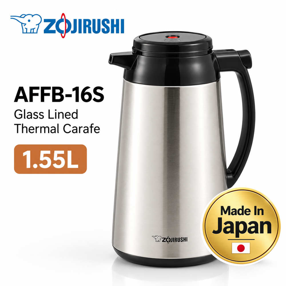 Zojirushi AFFB-16S 1.55L Stainless Steel Hot Water Container Drink Tea Coffee Jar Jug