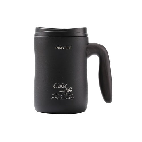 Pinkah PJ-3224 Coffee Vaccum Drink Milk Container Bottle 470ml - Black