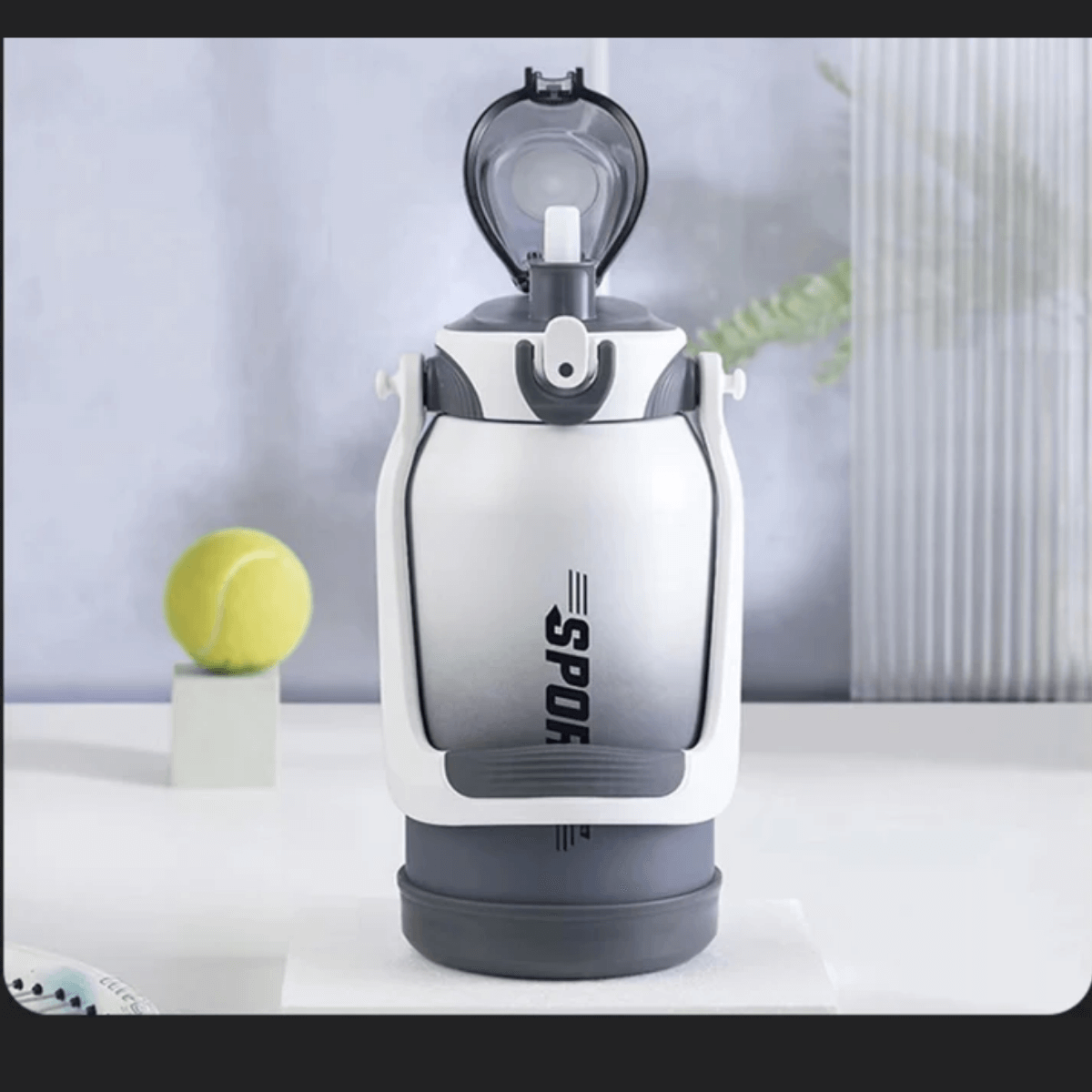 Pinkah PJ-3671 1.5L 316 S/S Sport Vaccum Bottle With Straw - Blue