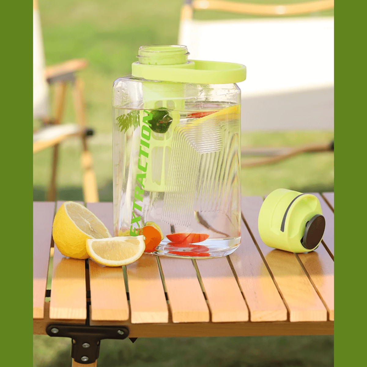 Pinkah PJ-784 2L Portable Cold Brew Jug With Strainer - Green