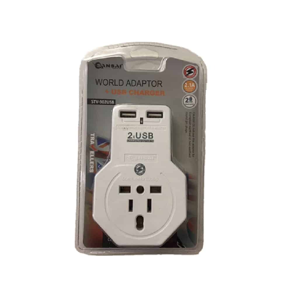 Sansai World Adaptor USB Charger