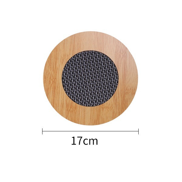 Yesjoy Anti-Slipery Round Bamboo Pot Bowl Plate Heat-resistant Mat W0089 17cm - Assorted