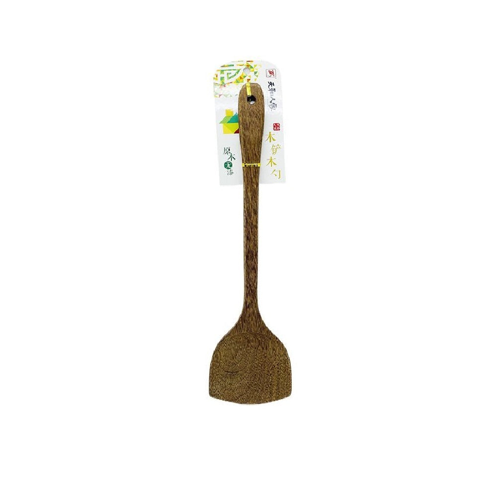 THRJ Jichi Wood Long Stir Fry Wok Turner Paddle Spatula Cooking 39cm 2529