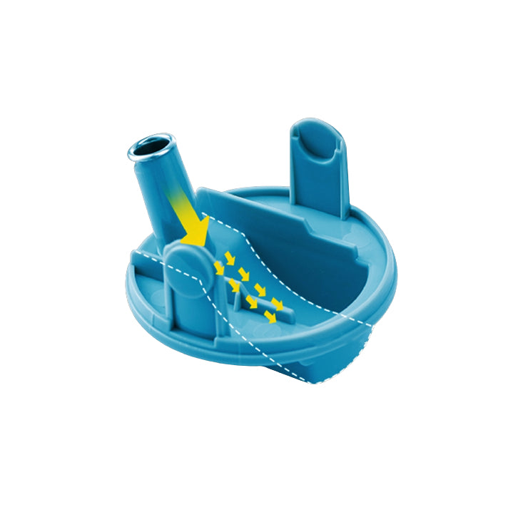 Robo Hoke Auto Lid Oil Bottle Seasoning Sauce Container 550ml - Blue