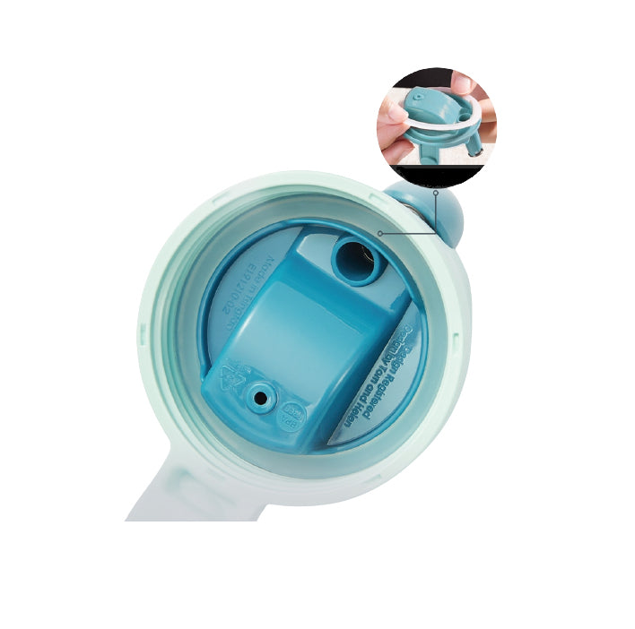 Robo Hoke Auto Lid Oil Bottle Seasoning Sauce Container 650ml- Blue