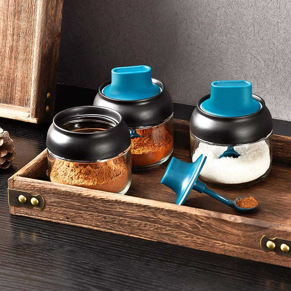 Robo Arrow Honey Bottle Spice Condiment Storage Container 280ml-Dark Blue