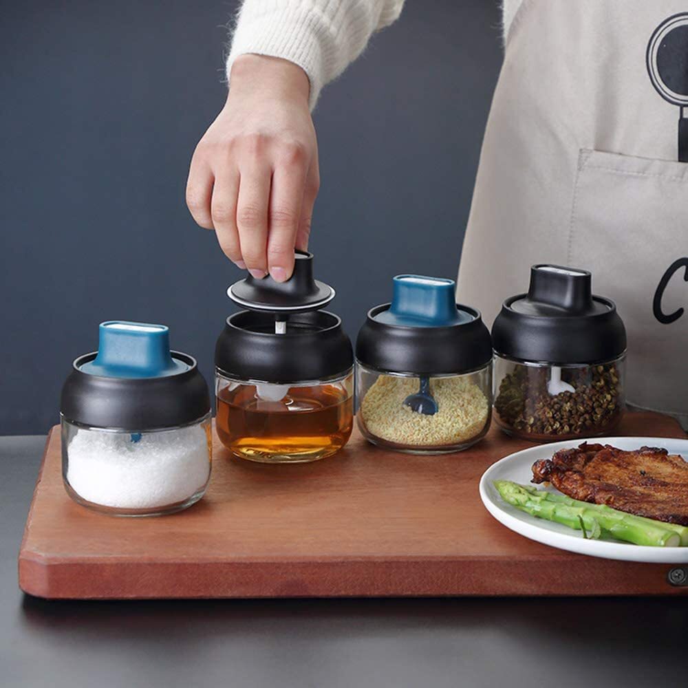 Robo Arrow Spice Jug Spice Condiment Storage Container 280ml-Dark Blue