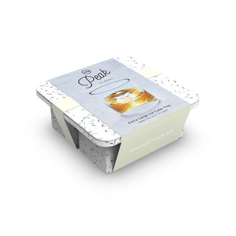Peak Ice Cube Tray Extra Large Speckled - White