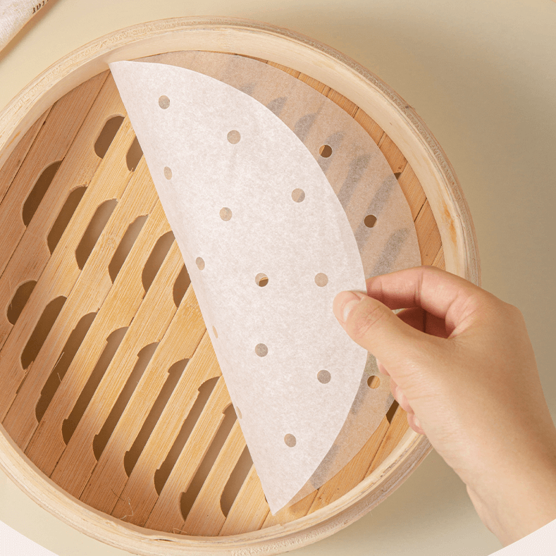 Fresh Life Rice cake Dumpling Bun Round Steamer Paper 28cm 50pc SH-8004