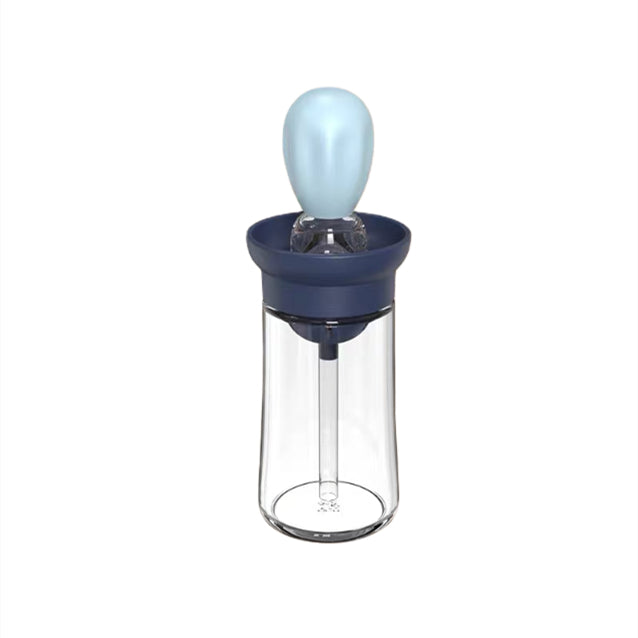 Robo Wendy Measure Oil Bottle With Brush Spice Dropper Container 180ml-Blue