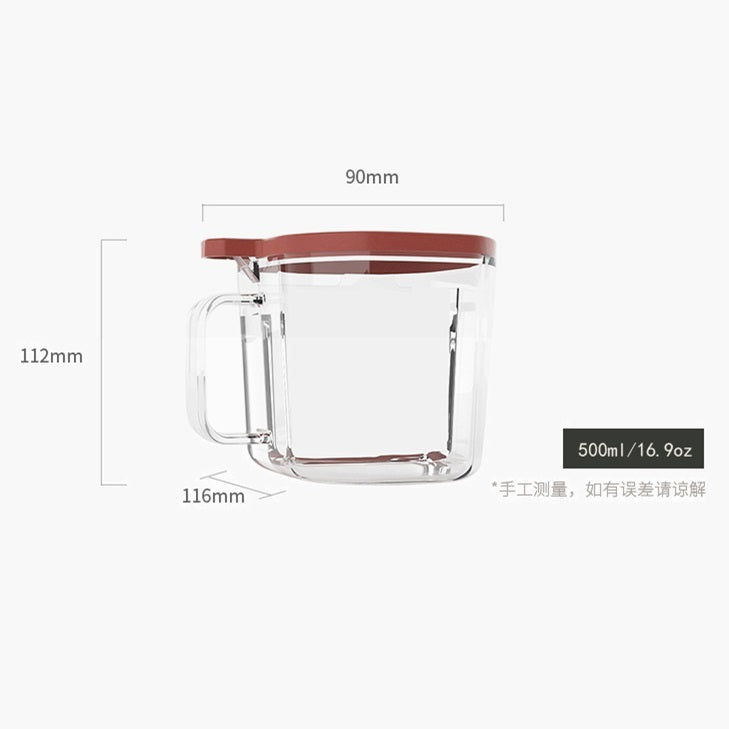 Robo Roma Seasoning Condiment Jar Storage Box 500ml - Black