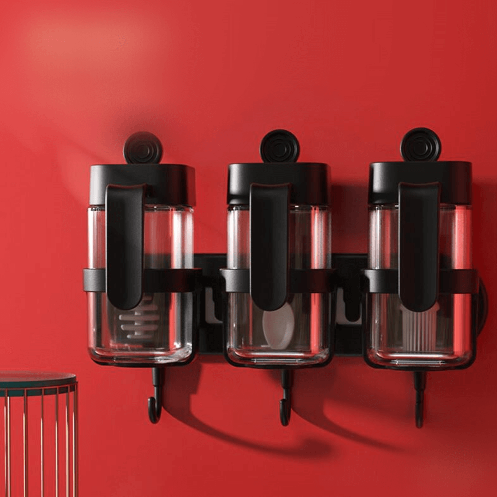 Robo Bossi Spice Wall Rack Black with Wall Mouting
