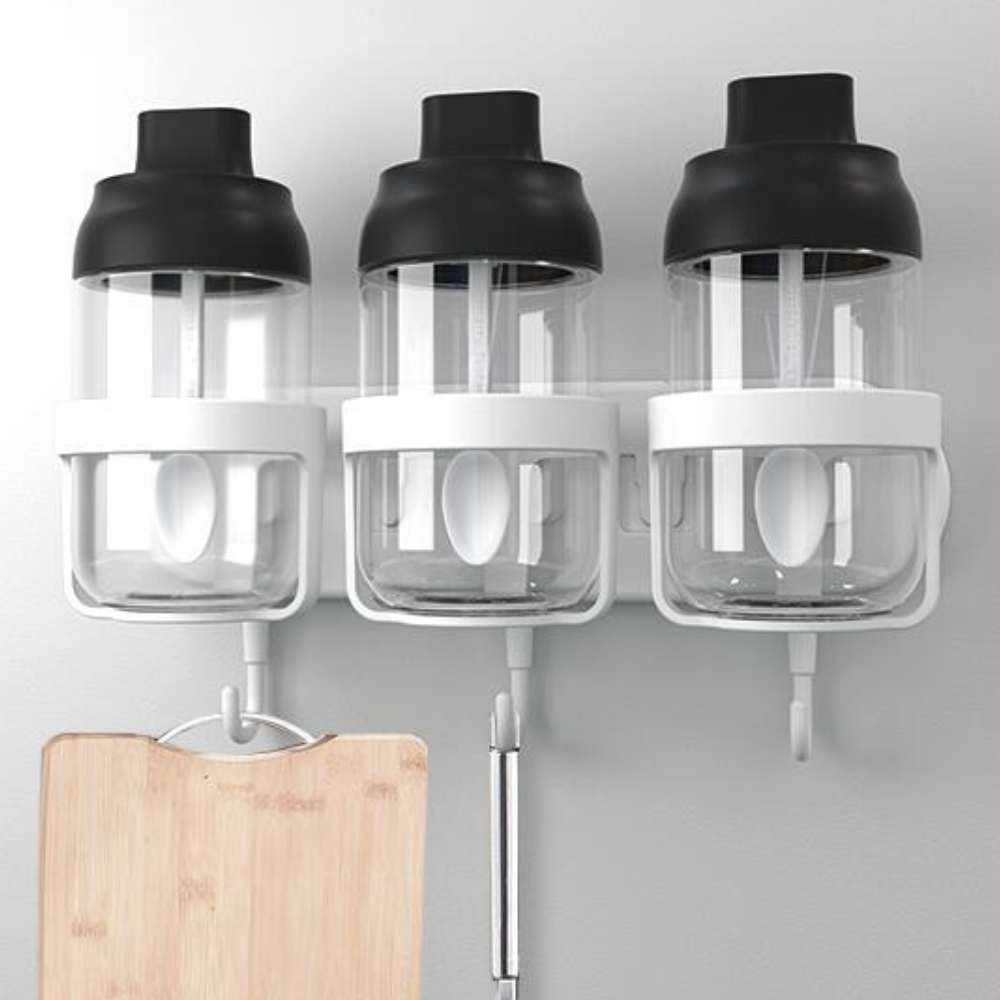 Robo Bossi Spice Wall Rack - White With Wall Mouting