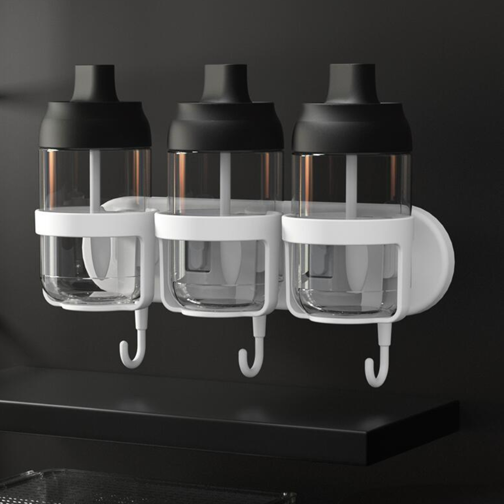 Robo Bossi Spice Wall Rack - White With Wall Mouting