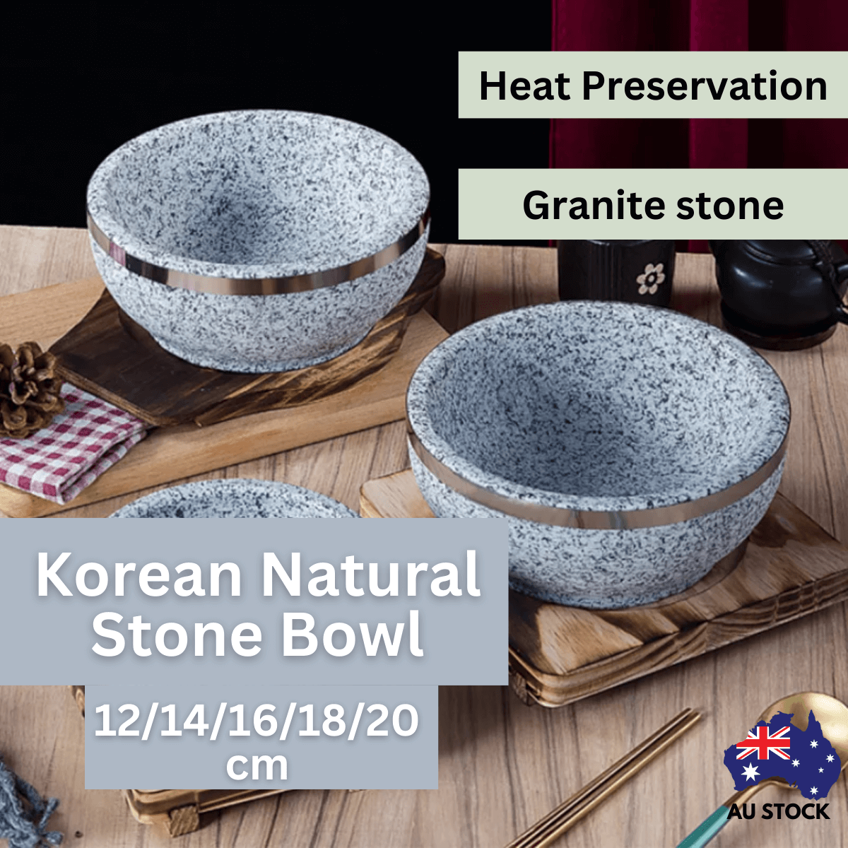 Korean Natural Stone Bowl Bibimbap 14cm