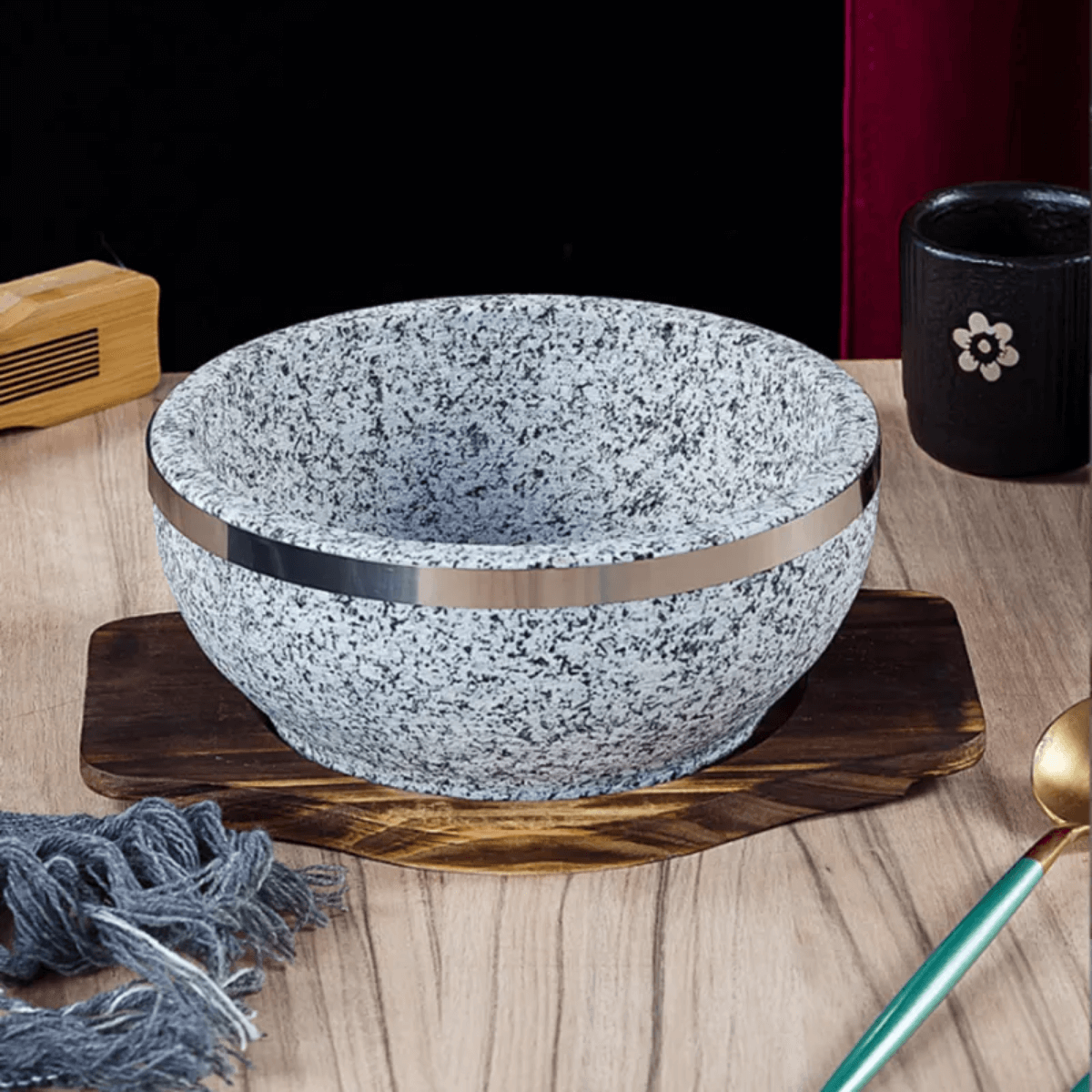 Korean Natural Stone Bowl Bibimbap 18cm