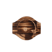 Korean Natural Stone Bowl Wood Trivet 14cm