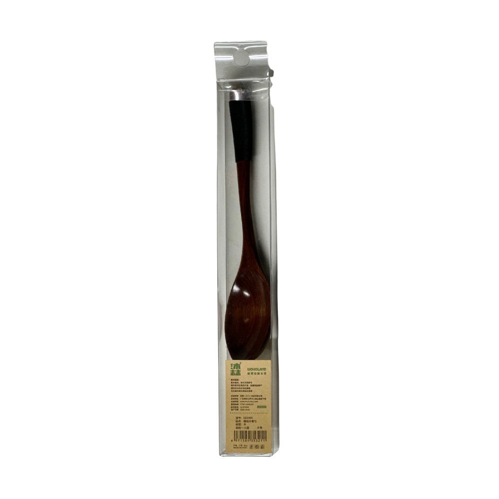 WoodLand Twisted Thread Wood Dining Spoon 18.6*4.2cm SE0086