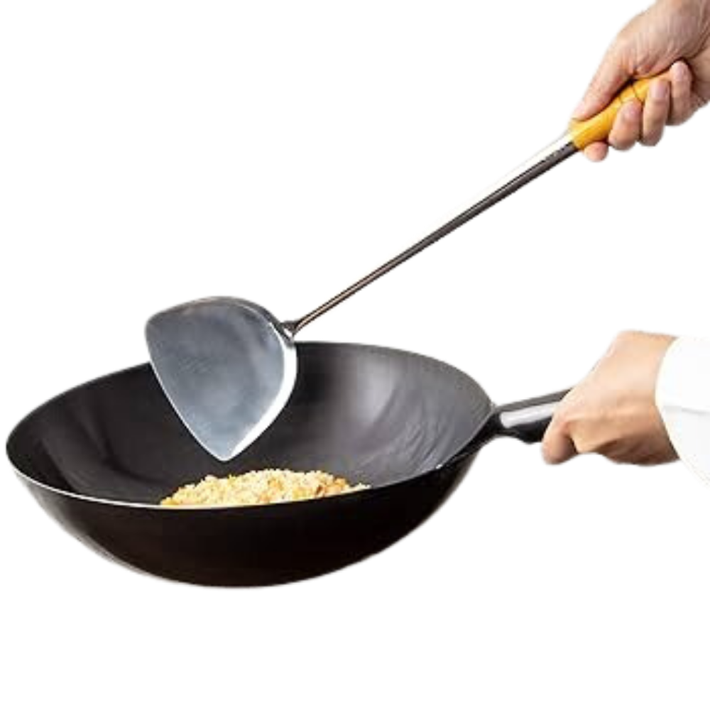 Kanda Iron Pan/Iron (Superior) Chinese Spatula Large