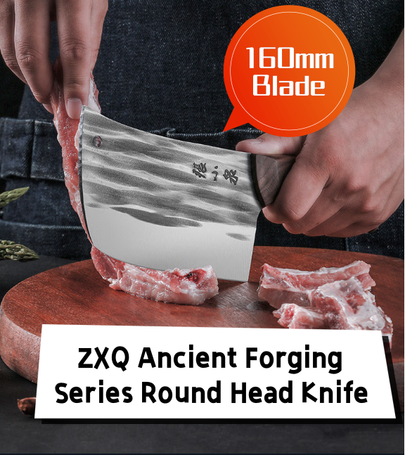 Zhang Xiaoquan D51242400 Ancient Forging Series Round Head Chinese Chef's Knife 160mm