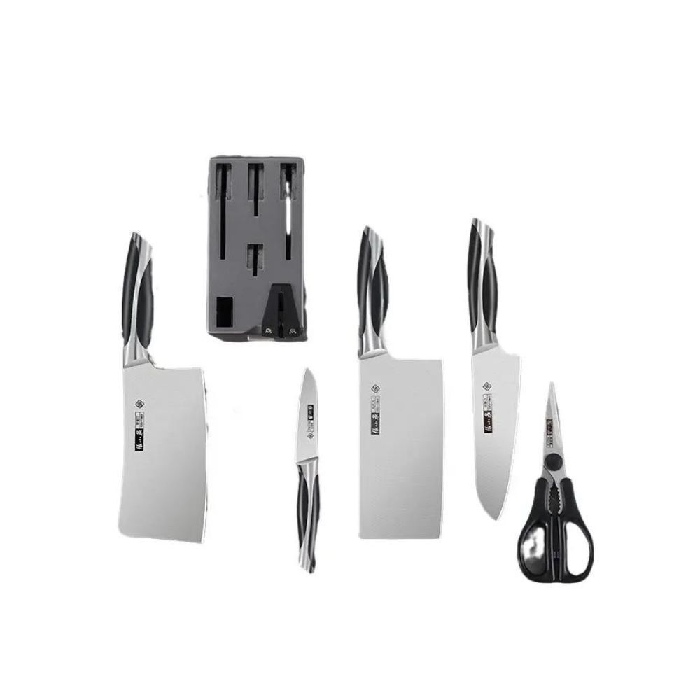 Zhang Xiaoquan D310901005 Chunmu Series Cleaver Chef Knife 6pc Set With Sharperner