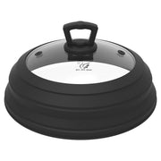 JLP Collapsible Microwave And Oven Safe BPA-free Silicone Cover 24cm~30cm - Black
