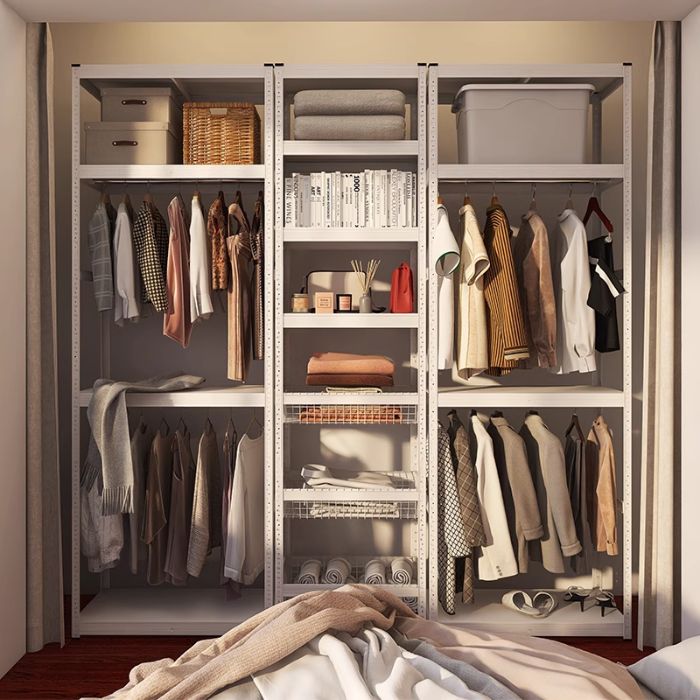 Kylin Wardrobe Storage Shelf Clothes Rack Garment Closet Storage Organizer Hanging Rail Shelf (160cm) 800mm* 400mm* 1600mm