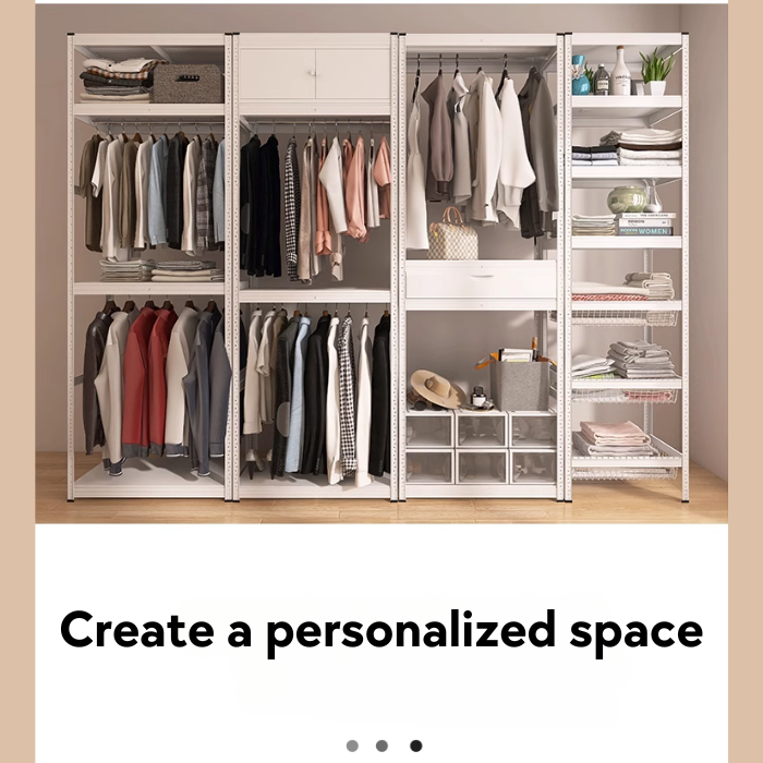 Kylin Wardrobe Storage Shelf Clothes Rack Garment Closet Storage Organizer Hanging Rail Shelf (228cm) 800mm*400mm*2280mm