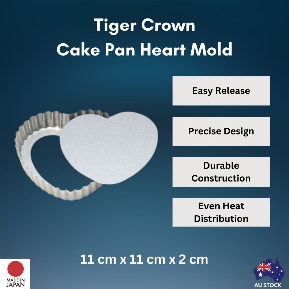 Tigercrown Cake Pan Tart Heart Mold