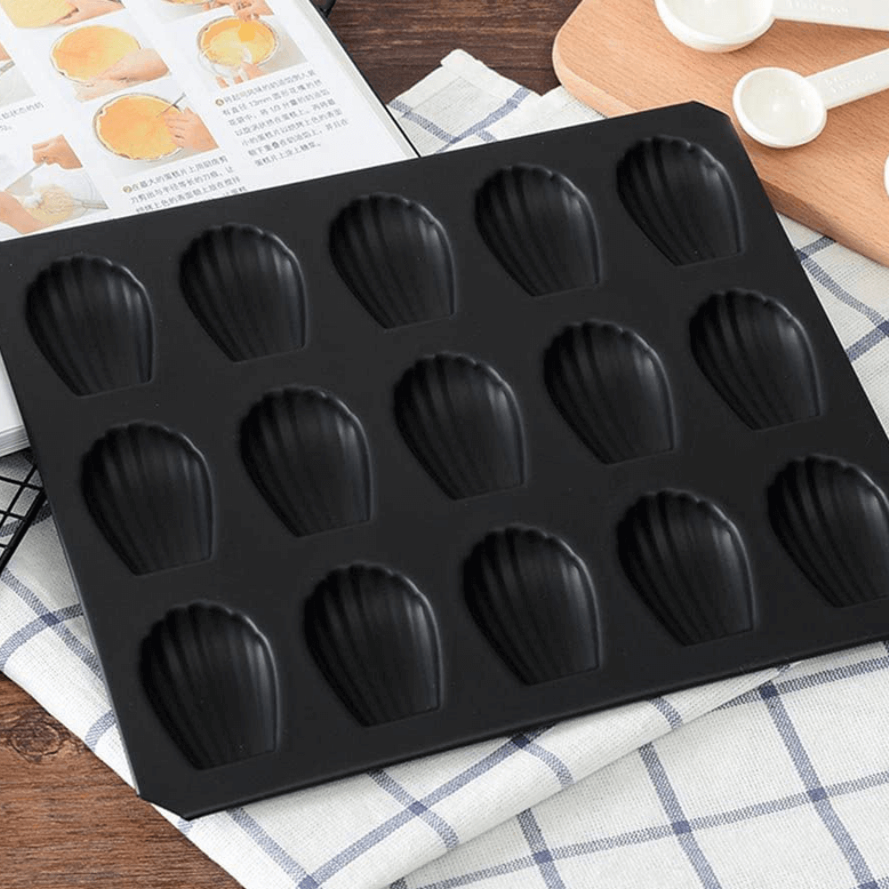 Tigercrown Madeline Shell Cake Baking Pan 15P Black