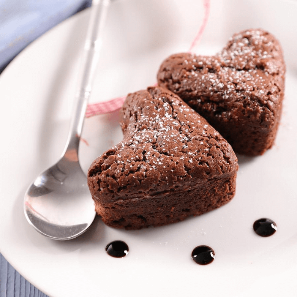 Tigercrown Heart-Shaped Cake Baking Pan 9P - Black