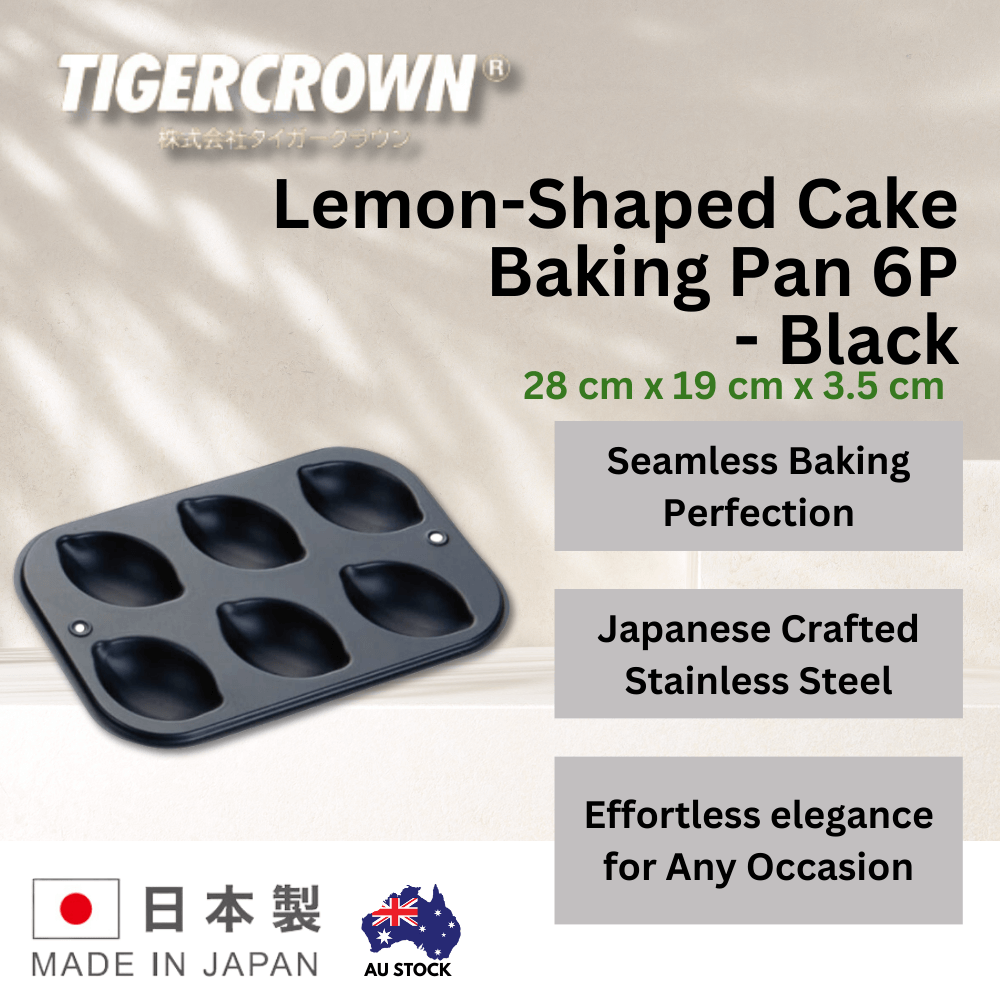 Tigercrown Lemon-Shaped Cake Baking Pan 6P - Black