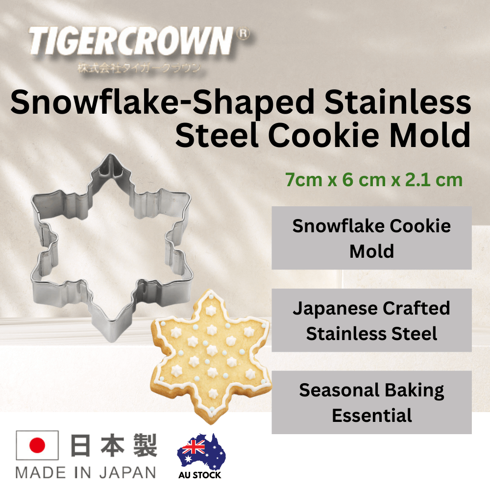 Tigercrown Snowflake-Shaped Stainless Steel Cookie Mold