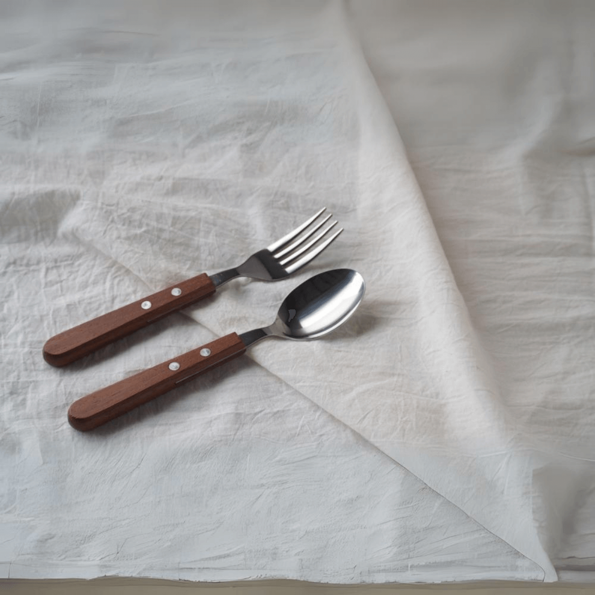 Takakuwa Dessert fork With Wooden Handle - 14.5cm