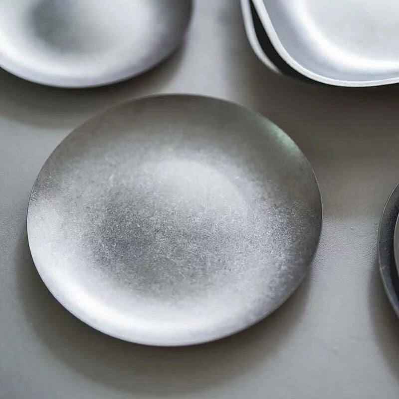 Kylin Korean Retro-Style 304 Stainless Steel Large Plate 23cm