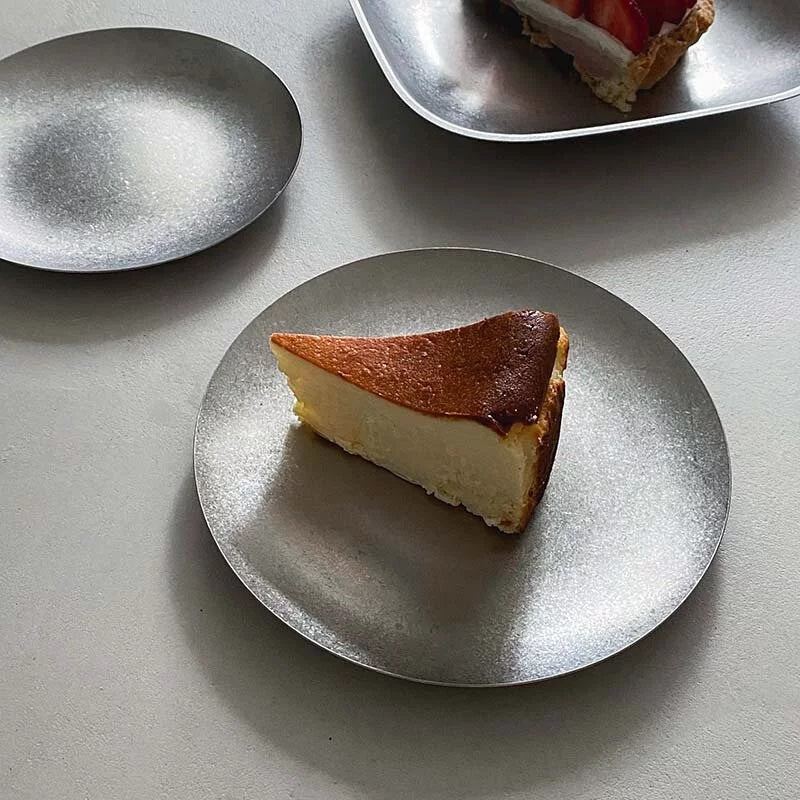 Kylin Korean Retro-Style 304 Stainless Steel Large Plate 23cm