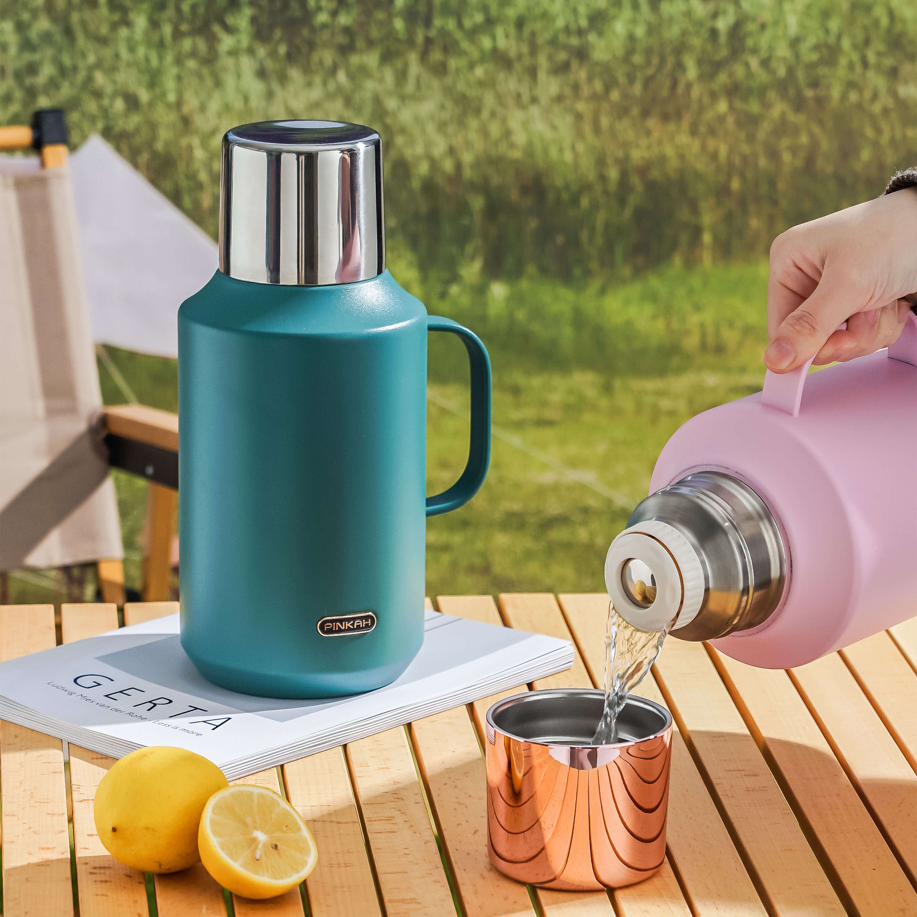 Pinkah PJ-3353 S/S Vaccum Bottle 2L Black