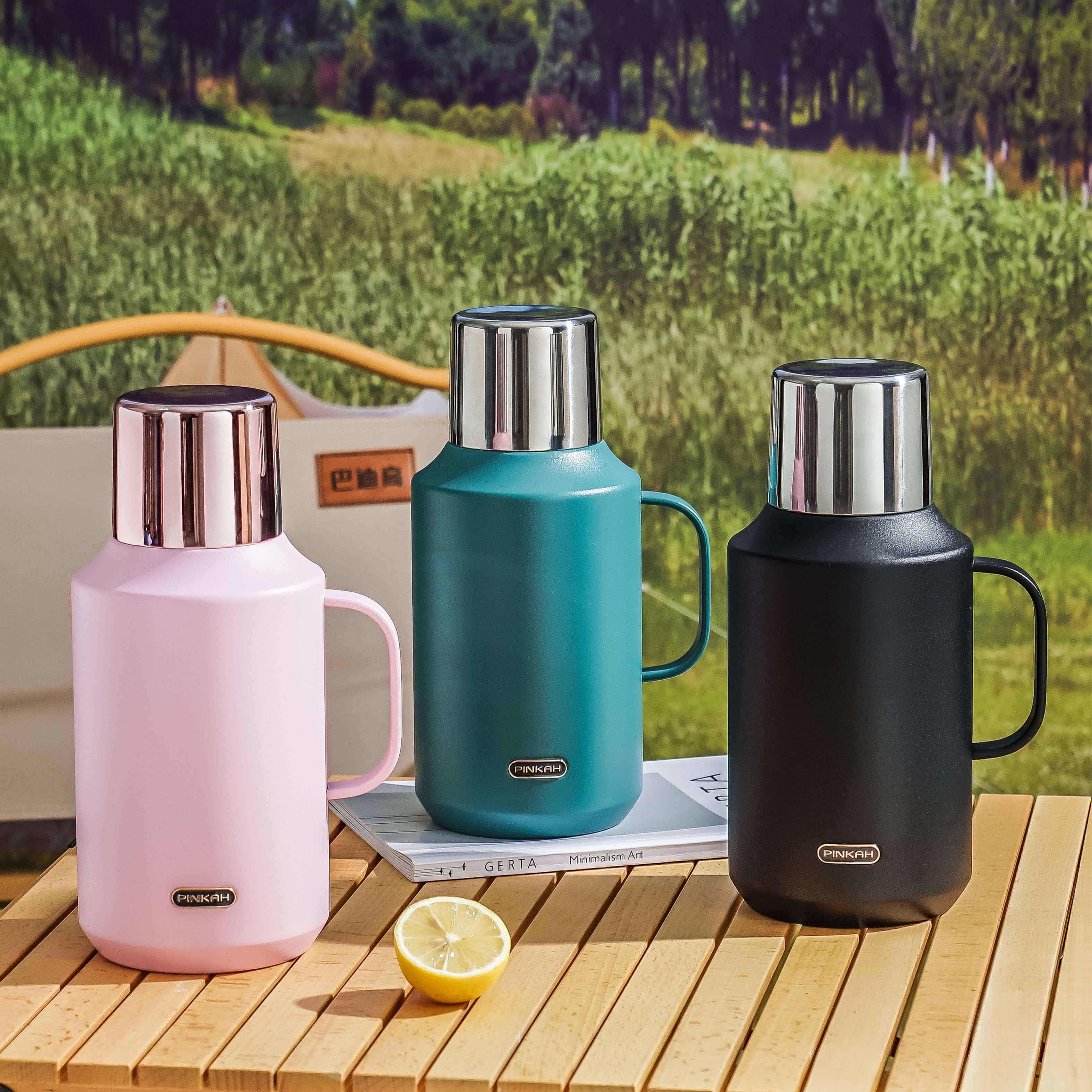 Pinkah PJ-3353 S/S Vaccum Bottle 2L Black