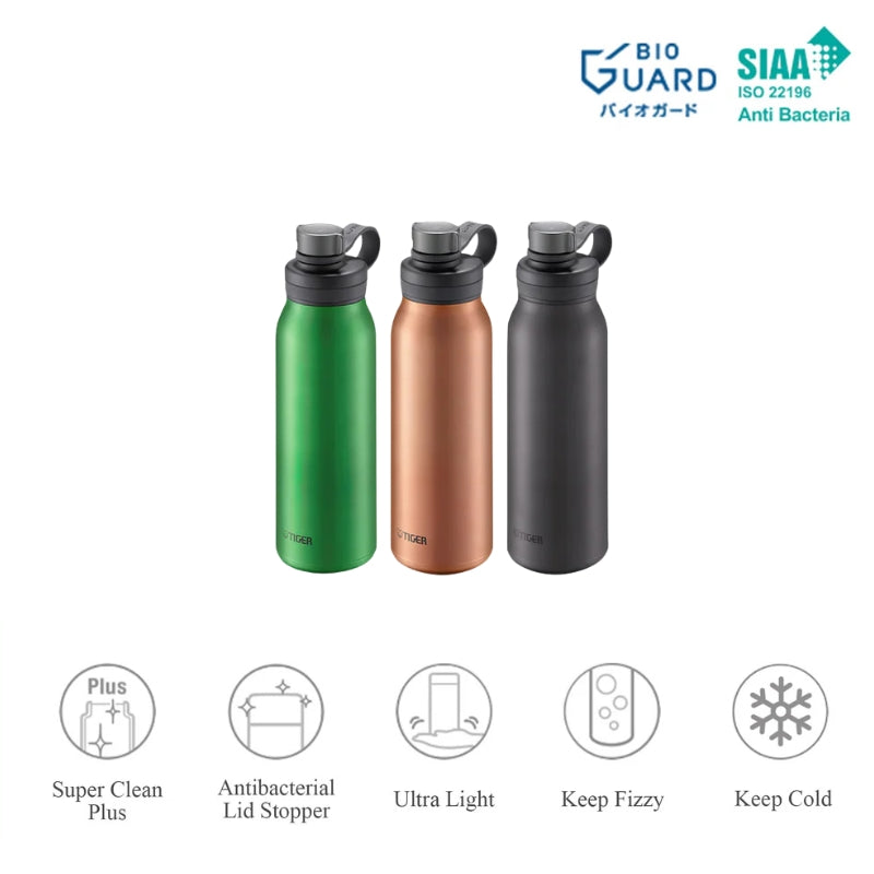 Tiger Vacuum Insulated Carbonated Bottle 1.2L - Steel