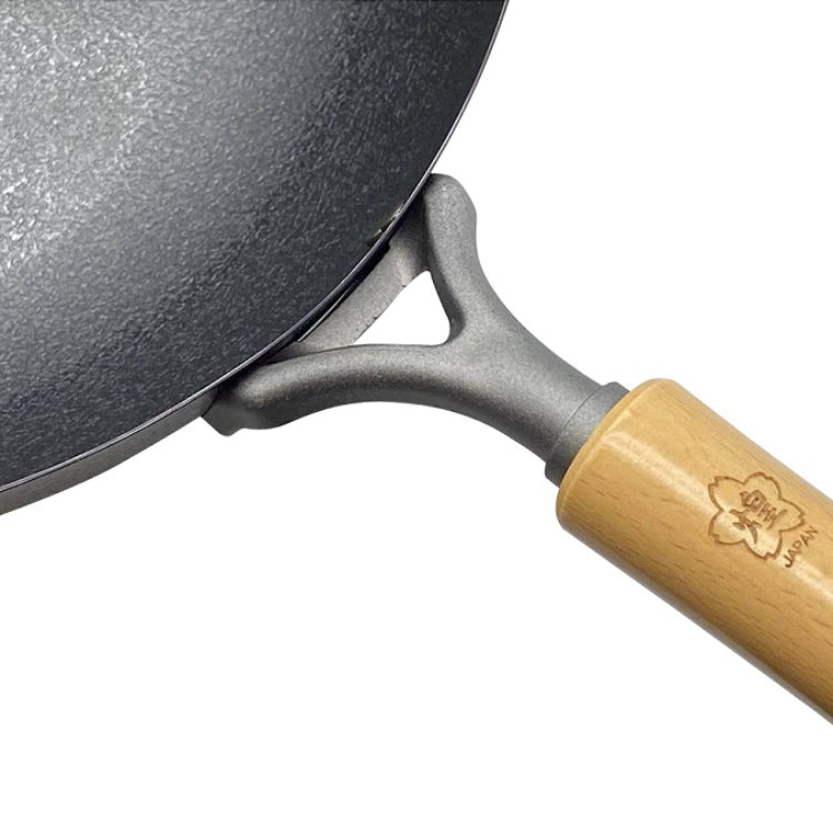 Kirameki Pure Iron Double Fiber Line Stir Fry Wok Made In Japan